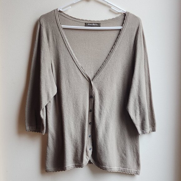 Tommy Bahama Tan Cardigan Sweater - Picture 7 of 13